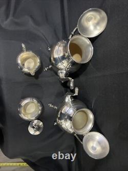 Vintage Silver Plate Tea Set Coffee Service 4 Piece