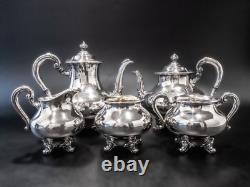 Vintage Silver Plate Tea Set Coffee Service 5 Piece Reed Barton Regent