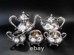 Vintage Silver Plate Tea Set Coffee Service 5 Piece Reed Barton Regent 5600