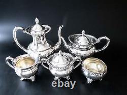 Vintage Silver Plate Tea Set Coffee Service Community Georgian Gadroon