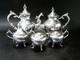 Vintage Silver Plate Tea Set Coffee Service Hibiscus Fb Rogers 1960
