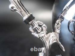 Vintage Silver Plate Tea Set Coffee Service Hibiscus FB Rogers 1960