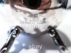 Vintage Silver Plate Tea Set Coffee Service Hibiscus FB Rogers 1960