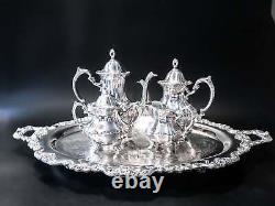 Vintage Silver Plate Tea Set Coffee Service Lancaster Rose by Poole