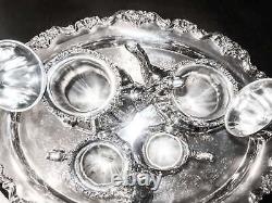 Vintage Silver Plate Tea Set Coffee Service Lancaster Rose by Poole