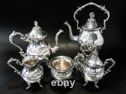 Vintage Silver Plate Tea Set Coffee Service Set With Tilting Pot Birmi