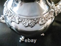Vintage Silver Plate Tea Set Coffee Service Set With Tilting Pot Birmi