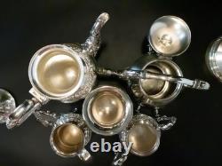 Vintage Silver Plate Tea Set Coffee Service Set With Tilting Pot Birmi