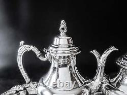 Vintage Silver Plate Tea Set Coffee Service Tray Seacrest Oneida