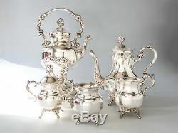 Vintage Silver Plate Tea Set Coffee Service With Tilting Pot Michael C Fina NY