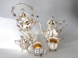 Vintage Silver Plate Tea Set Coffee Service With Tilting Pot Michael C Fina NY