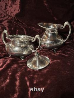 Vintage Silver Plate Tea Set Community Ascot Sheffield Reproduction