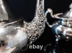 Vintage Silver Plate Tea Set Community Ascot Sheffield Reproduction