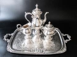 Vintage Silver Plate Tea Set With Tray St. James EG Webster