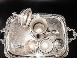 Vintage Silver Plate Tea Set With Tray St. James EG Webster