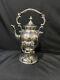 Vintage Silver Plate Teapot On Tilting Stand With Burner