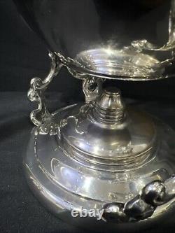 Vintage Silver Plate Teapot on Tilting Stand with Burner