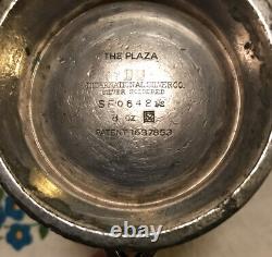 Vintage Silver Plate The Plaza Hotel Coffee Tea Pot 8 Oz New York City 1927