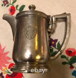 Vintage Silver Plate The Plaza Hotel Coffee Tea Pot 8 Oz New York City 1927