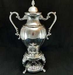 Vintage Silver Plated 20 Samovar Coffee Tea Hot Water/Beverage Urn with Burner