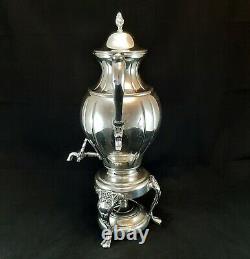 Vintage Silver Plated 20 Samovar Coffee Tea Hot Water/Beverage Urn with Burner