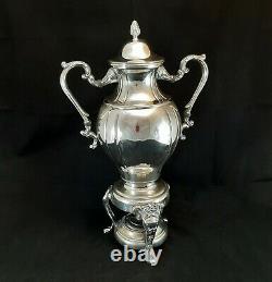 Vintage Silver Plated 20 Samovar Coffee Tea Hot Water/Beverage Urn with Burner