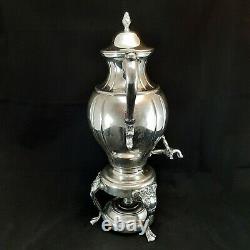 Vintage Silver Plated 20 Samovar Coffee Tea Hot Water/Beverage Urn with Burner