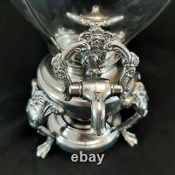 Vintage Silver Plated 20 Samovar Coffee Tea Hot Water/Beverage Urn with Burner