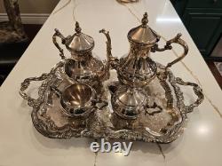 Vintage Silver Plated 5 Piece Tea Set