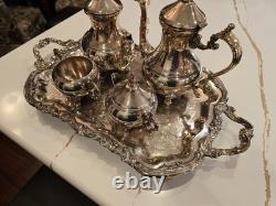 Vintage Silver Plated 5 Piece Tea Set