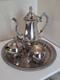 Vintage Silver Plated Coffee/tea Pot Pitcher Cream Sugar & Tray