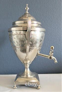 Vintage Silver Plated Tea Press Urn Beautiful, includes rare press piece