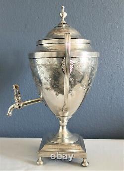 Vintage Silver Plated Tea Press Urn Beautiful, includes rare press piece