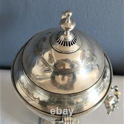 Vintage Silver Plated Tea Press Urn Beautiful, includes rare press piece