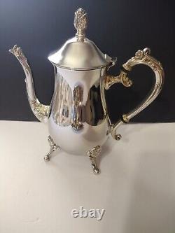 Vintage Silver Plated Tea Set Coffee Service and Tray Set- 5 Pieces