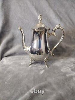 Vintage Silver Plated Tea Set Coffee Service and Tray Set- 5 Pieces