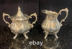 Vintage Silver Tea Coffee Set With 29 Tray + 2 Candlesticks Baroque By Wallace