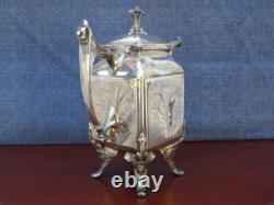 Vintage Silver Tea Set Coffee / Tea Pot Reed & Barton # 2585 Circa 1872 Excellen