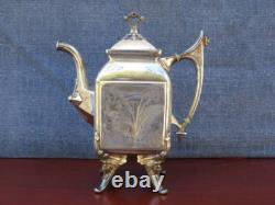 Vintage Silver Tea Set Coffee / Tea Pot Reed & Barton # 2585 Circa 1872 Excellen