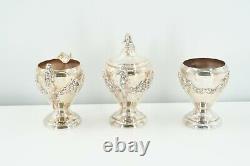 Vintage Silver-plated & Copper, 6 Piece Coffee & Tea Set with Tray Set