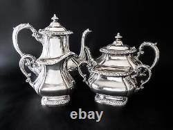 Vintage Silverplate Tea Set Coffee Service Gorham Shell And Gadroon