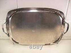 Vintage Silverplate Tea Set Coffee Service Serving Tray Tea Pot Cream Sugar Bowl