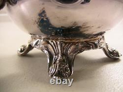 Vintage Silverplate Tea Set Coffee Service Serving Tray Tea Pot Cream Sugar Bowl