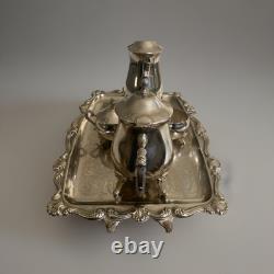 Vintage Silverplated 5 Piece Coffee/Tea Set Pre-owned, Towle, with tray. L New