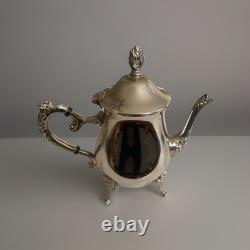 Vintage Silverplated 5 Piece Coffee/Tea Set Pre-owned, Towle, with tray. L New