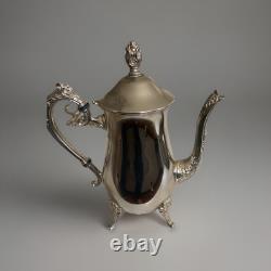 Vintage Silverplated 5 Piece Coffee/Tea Set Pre-owned, Towle, with tray. L New