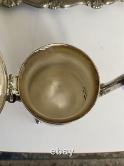 Vintage Silverplated 5 Piece Coffee/Tea Set Pre-owned, Towle, with tray. L New