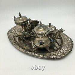 Vintage Simply Tiffany Taite Silver Plate Children's Coffee Tea Service Set