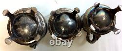 Vintage Six (6) Piece MERIDIAN Quadruple Silver Plate Coffee/Tea Service Set