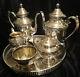 Vintage Spring Flower Wm Rogers & Son Silver-plate 6 Pc Tea And Coffee Service
